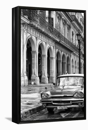 Cuba Fuerte Collection B&W - Vintage Car in Havana IX-Philippe Hugonnard-Framed Premier Image Canvas