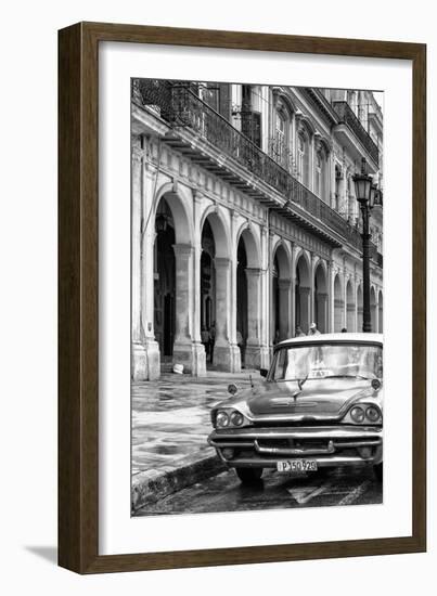 Cuba Fuerte Collection B&W - Vintage Car in Havana IX-Philippe Hugonnard-Framed Photographic Print