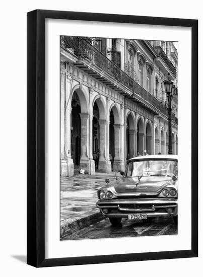 Cuba Fuerte Collection B&W - Vintage Car in Havana IX-Philippe Hugonnard-Framed Photographic Print