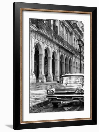 Cuba Fuerte Collection B&W - Vintage Car in Havana IX-Philippe Hugonnard-Framed Photographic Print