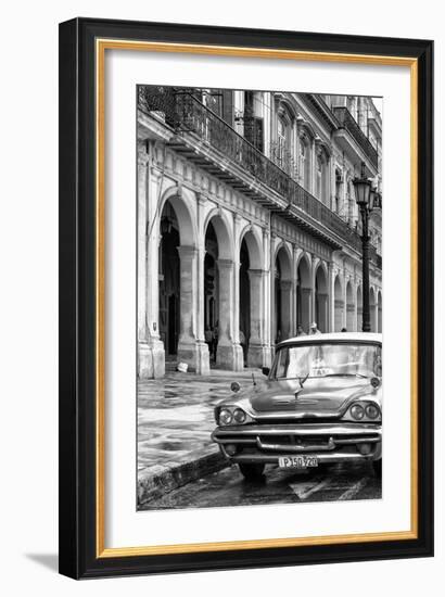Cuba Fuerte Collection B&W - Vintage Car in Havana IX-Philippe Hugonnard-Framed Photographic Print