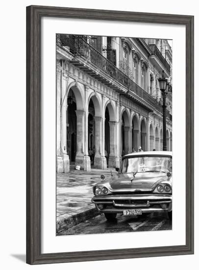 Cuba Fuerte Collection B&W - Vintage Car in Havana IX-Philippe Hugonnard-Framed Photographic Print