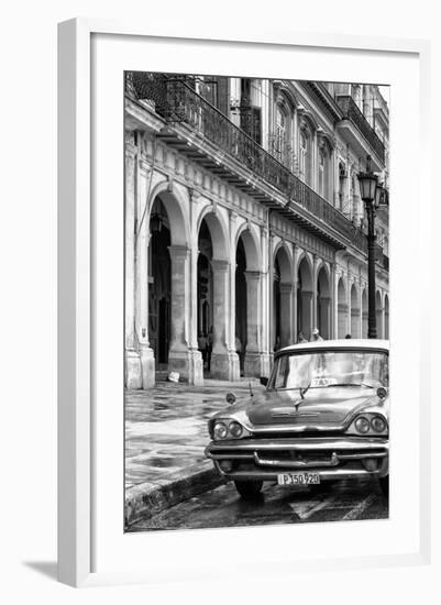 Cuba Fuerte Collection B&W - Vintage Car in Havana IX-Philippe Hugonnard-Framed Photographic Print