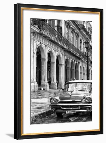 Cuba Fuerte Collection B&W - Vintage Car in Havana IX-Philippe Hugonnard-Framed Photographic Print