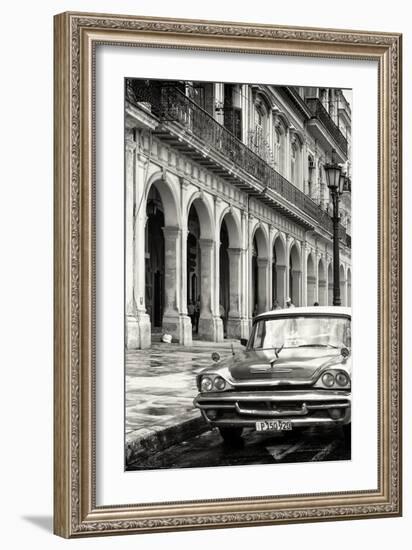 Cuba Fuerte Collection B&W - Vintage Car in Havana VIII-Philippe Hugonnard-Framed Photographic Print