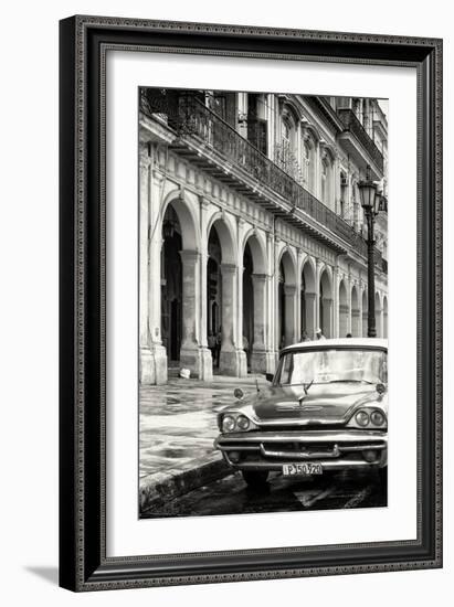 Cuba Fuerte Collection B&W - Vintage Car in Havana VIII-Philippe Hugonnard-Framed Photographic Print