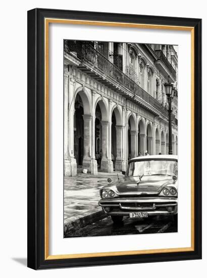 Cuba Fuerte Collection B&W - Vintage Car in Havana VIII-Philippe Hugonnard-Framed Photographic Print