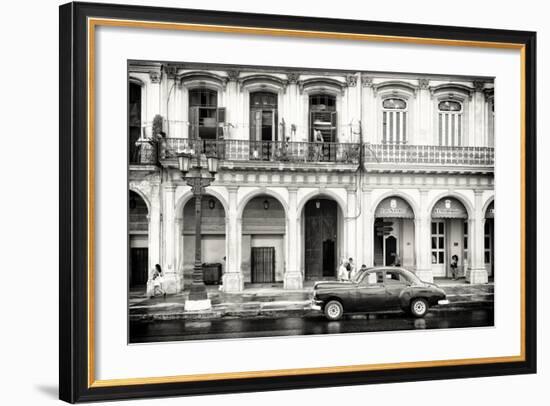 Cuba Fuerte Collection B&W - Vintage Car in Havana-Philippe Hugonnard-Framed Photographic Print