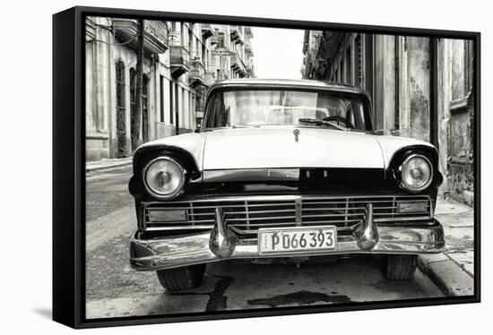 Cuba Fuerte Collection B&W - Vintage Cuban Ford-Philippe Hugonnard-Framed Stretched Canvas