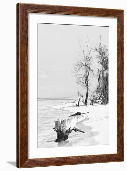 Cuba Fuerte Collection B&W - Wooden Beach II-Philippe Hugonnard-Framed Photographic Print