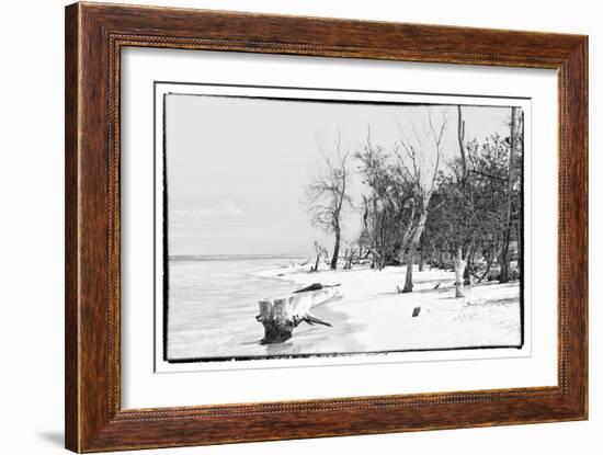 Cuba Fuerte Collection B&W - Wooden Beach-Philippe Hugonnard-Framed Photographic Print