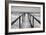 Cuba Fuerte Collection B&W - Wooden Pier on Tropical Beach IV-Philippe Hugonnard-Framed Photographic Print