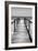 Cuba Fuerte Collection B&W - Wooden Pier on Tropical Beach V-Philippe Hugonnard-Framed Photographic Print