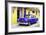 Cuba Fuerte Collection - Beautiful Classic American Blue Car-Philippe Hugonnard-Framed Photographic Print