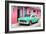 Cuba Fuerte Collection - Beautiful Classic American Turquoise Car-Philippe Hugonnard-Framed Photographic Print