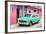 Cuba Fuerte Collection - Beautiful Classic American Turquoise Car-Philippe Hugonnard-Framed Photographic Print