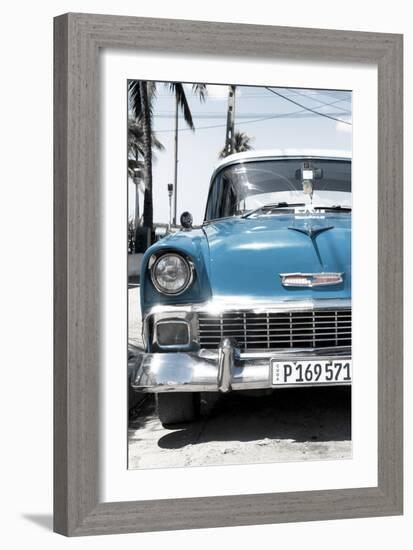 Cuba Fuerte Collection - Blue Chevy Classic Car-Philippe Hugonnard-Framed Photographic Print