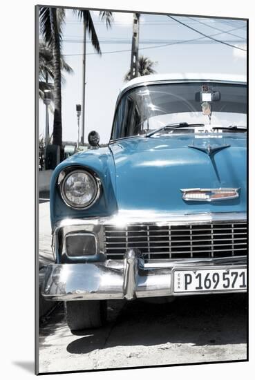 Cuba Fuerte Collection - Blue Chevy Classic Car-Philippe Hugonnard-Mounted Photographic Print