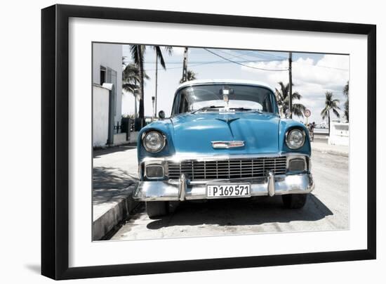 Cuba Fuerte Collection - Blue Chevy-Philippe Hugonnard-Framed Photographic Print