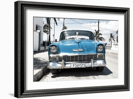 Cuba Fuerte Collection - Blue Chevy-Philippe Hugonnard-Framed Photographic Print