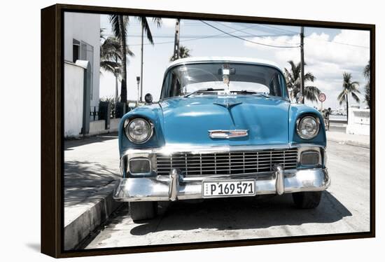 Cuba Fuerte Collection - Blue Chevy-Philippe Hugonnard-Framed Premier Image Canvas