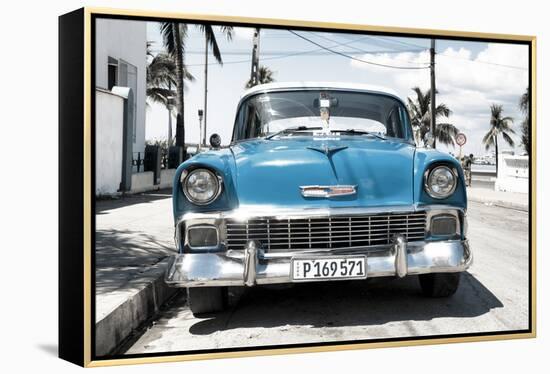 Cuba Fuerte Collection - Blue Chevy-Philippe Hugonnard-Framed Premier Image Canvas