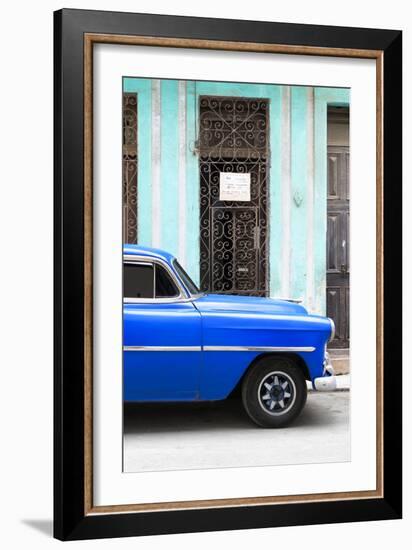 Cuba Fuerte Collection - Blue Classic Car-Philippe Hugonnard-Framed Photographic Print