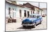 Cuba Fuerte Collection - Blue Taxi in Trinidad II-Philippe Hugonnard-Mounted Photographic Print