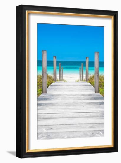 Cuba Fuerte Collection - Boardwalk on the Beach-Philippe Hugonnard-Framed Photographic Print