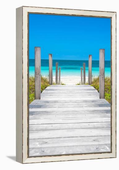 Cuba Fuerte Collection - Boardwalk on the Beach-Philippe Hugonnard-Framed Premier Image Canvas