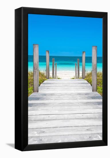 Cuba Fuerte Collection - Boardwalk on the Beach-Philippe Hugonnard-Framed Premier Image Canvas