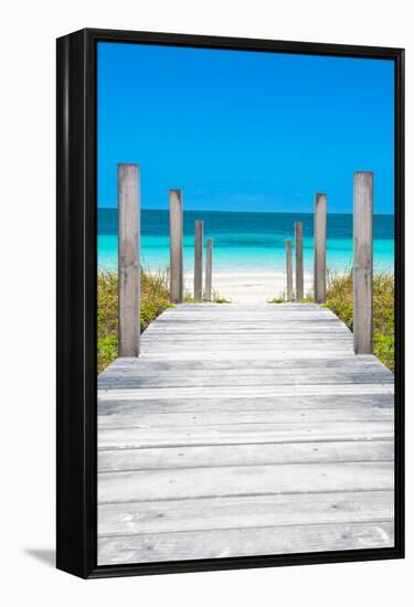 Cuba Fuerte Collection - Boardwalk on the Beach-Philippe Hugonnard-Framed Premier Image Canvas