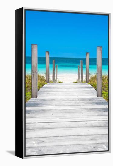 Cuba Fuerte Collection - Boardwalk on the Beach-Philippe Hugonnard-Framed Premier Image Canvas