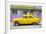 Cuba Fuerte Collection - Classic American Yellow Car in Havana-Philippe Hugonnard-Framed Photographic Print