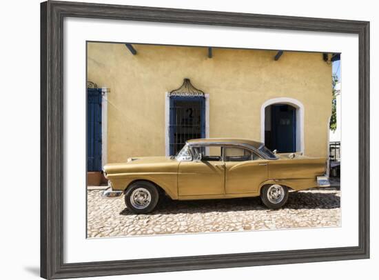 Cuba Fuerte Collection - Classic Golden Car II-Philippe Hugonnard-Framed Photographic Print