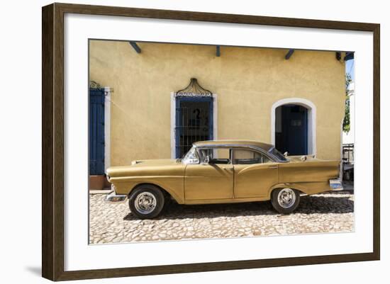 Cuba Fuerte Collection - Classic Golden Car II-Philippe Hugonnard-Framed Photographic Print