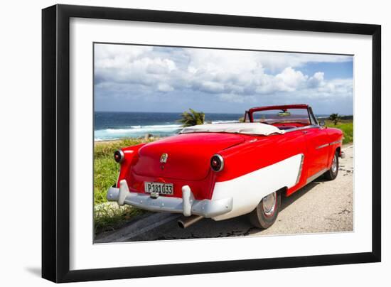 Cuba Fuerte Collection - Classic Red Car Cabriolet-Philippe Hugonnard-Framed Photographic Print