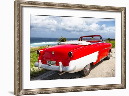 Cuba Fuerte Collection - Classic Red Car Cabriolet-Philippe Hugonnard-Framed Photographic Print