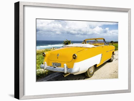 Cuba Fuerte Collection - Classic Yellow Car Cabriolet-Philippe Hugonnard-Framed Photographic Print