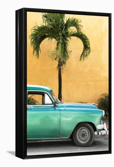 Cuba Fuerte Collection - Close-up of Beautiful Retro Green Car-Philippe Hugonnard-Framed Premier Image Canvas