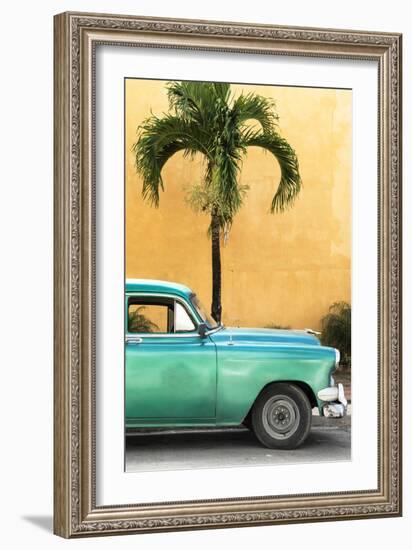 Cuba Fuerte Collection - Close-up of Beautiful Retro Green Car-Philippe Hugonnard-Framed Photographic Print