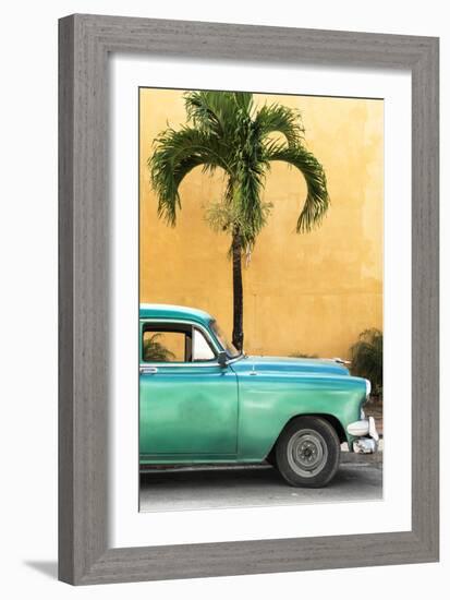 Cuba Fuerte Collection - Close-up of Beautiful Retro Green Car-Philippe Hugonnard-Framed Photographic Print