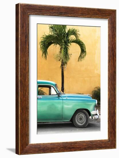 Cuba Fuerte Collection - Close-up of Beautiful Retro Green Car-Philippe Hugonnard-Framed Photographic Print