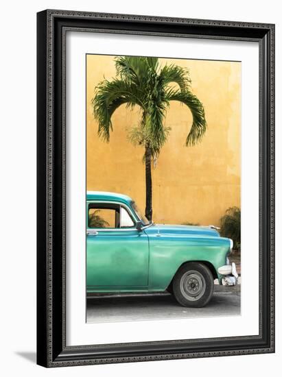 Cuba Fuerte Collection - Close-up of Beautiful Retro Green Car-Philippe Hugonnard-Framed Photographic Print