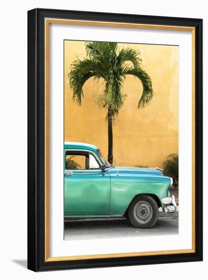 Cuba Fuerte Collection - Close-up of Beautiful Retro Green Car-Philippe Hugonnard-Framed Photographic Print