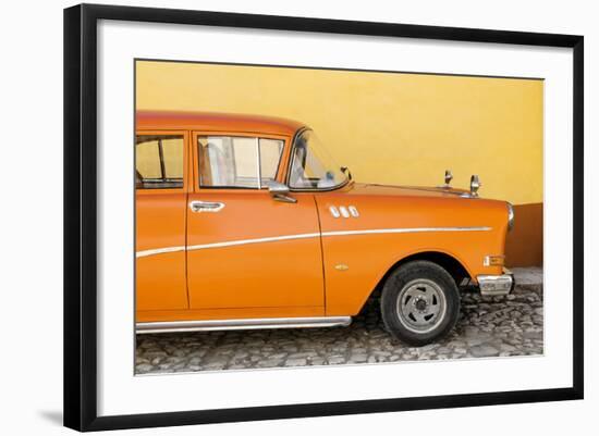 Cuba Fuerte Collection - Close-up of Retro Orange Car-Philippe Hugonnard-Framed Photographic Print