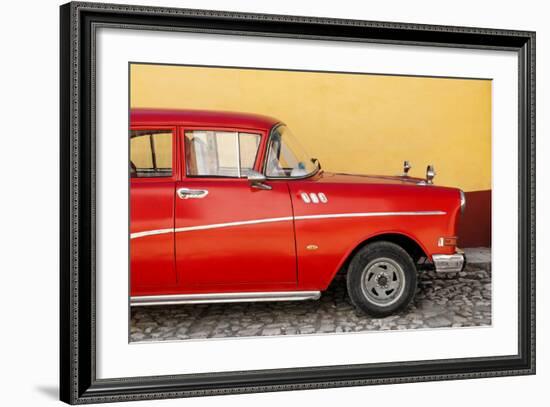 Cuba Fuerte Collection - Close-up of Retro Red Car-Philippe Hugonnard-Framed Photographic Print