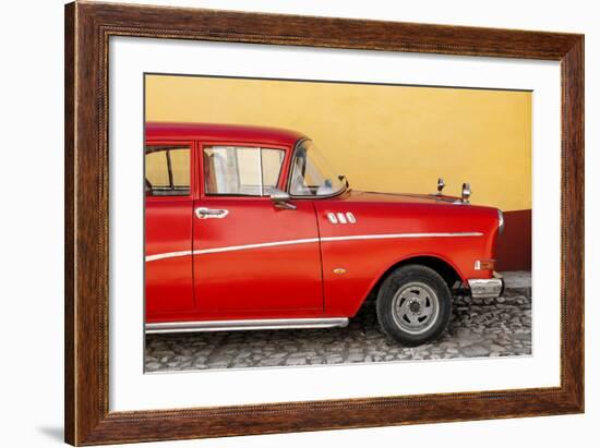 Cuba Fuerte Collection - Close-up of Retro Red Car-Philippe Hugonnard-Framed Photographic Print