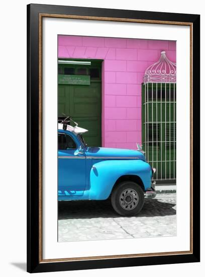 Cuba Fuerte Collection - Close-up of Skyblue Vintage Car-Philippe Hugonnard-Framed Photographic Print