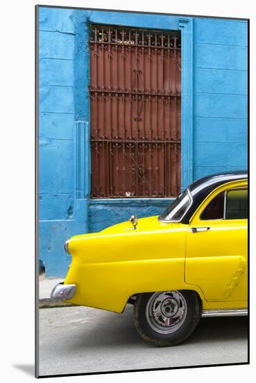Cuba Fuerte Collection - Close-up of Yellow Taxi of Havana-Philippe Hugonnard-Mounted Photographic Print